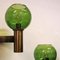 Swedish Brass and Green Glass Wall Lamps, 1960s, Set of 2 8