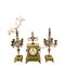 Victorian Green Onyx Ornate Clock Garniture, Set of 3, Image 2