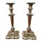 Large Victorian Sheffield Plated Ornate Candlesticks, Set of 2 1