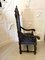 Large Victorian Carved Oak Throne Armchair, Image 13