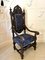 Large Victorian Carved Oak Throne Armchair, Image 18