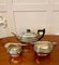 Edwardian Silver-Plated Tea Set Stamped Goldsmiths & Silversmith, Set of 3, Image 9