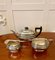 Edwardianisches Versilbertes Teeservice Gestanzte Goldschmiede & Silberschmiede, 3er Set 9