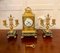 Victorian French Ornate Ormolu Clock Garniture by A, Set of 3 20