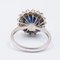 Vintage 18k Gold Ring with Cabochon Sapphire and Diamonds, 1960s 5