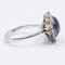 Vintage 18k Gold Ring with Cabochon Sapphire and Diamonds, 1960s 4