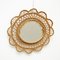 Mid-Century French Handcrafted Rattan Wall Mirror, 1960s 6