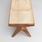 057 Civil Bench in Wood and Woven Viennese Cane by Pierre Jeanneret for Cassina, Image 14