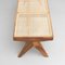 Banco 057 de madera y caña vienesa tejida de Pierre Jeanneret para Cassina, Imagen 14