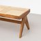 057 Civil Bench in Wood and Woven Viennese Cane by Pierre Jeanneret for Cassina 7