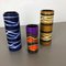 Fat Lava Tube Vases from Scheurich, Germany, 1970s, Set of 3 3