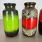 Vintage Fat Lava Vases from Scheurich, Germany, 1970s, Set of 4 5