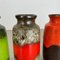 Vases Fat Lava Vintage de Scheurich, Allemagne, 1970s, Set de 4 7