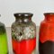 Vintage Fat Lava Vases from Scheurich, Germany, 1970s, Set of 4 7