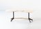 Italian Steel and Brass Coffee Table with Decorated Marble Top, 1950s 6