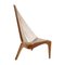 Danish Rope and Black Lacquered Wood Harp Chair by Jørgen Høvelskov, 1960, Image 1