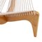 Danish Rope and Black Lacquered Wood Harp Chair by Jørgen Høvelskov, 1960 7