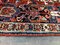 Antique Red Brown Blue Wool Oriental Hand Made Heriz Carpet 11