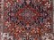 Antique Red Brown Blue Wool Oriental Hand Made Heriz Carpet 6