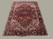 Tapis Heriz Artisanal Antique en Laine Rouge Marron 1