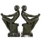 Art Deco Bookends with Reading Nudes by Max Le Verrier, France, 1930s, Set of 2 1