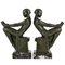 Art Deco Bookends with Reading Nudes by Max Le Verrier, France, 1930s, Set of 2, Image 1