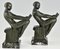 Art Deco Bookends with Reading Nudes by Max Le Verrier, France, 1930s, Set of 2 5