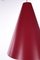 Lámpara colgante de punto rojo con vidrio, años 60, Imagen 8