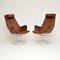 Vintage Leather Swivel Jetson Armchairs by Bruno Mathsson for Dux, Set of 2 2