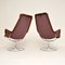 Vintage Leather Swivel Jetson Armchairs by Bruno Mathsson for Dux, Set of 2 9