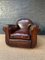French Leather Club Chair, 1920s, Image 1