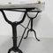 Bistro Table with Wooden Top on Cast Iron Frame, Image 11