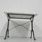 Bistro Table with Wooden Top on Cast Iron Frame, Image 12