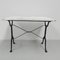Bistro Table with Wooden Top on Cast Iron Frame 17
