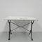 Bistro Table with Wooden Top on Cast Iron Frame 22