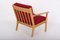 Danish Oak and Wool Fabric Ge265 Chair by Hans J. Wegner 3