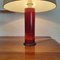 Lampade da tavolo vintage smaltate rosse, Italia, anni '70, set di 2, Immagine 7