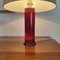 Lámparas de mesa vintage de esmalte rojo, años 70. Juego de 2, Imagen 7
