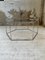 Glass and Hexagonal Chrome Coffee Table 24