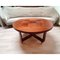 Mid-Century Modern Round Coffee Sofa Table with Castors, Sweden, 1970s 16
