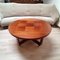 Mid-Century Modern Round Coffee Sofa Table with Castors, Sweden, 1970s 15