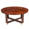 Mid-Century Modern Round Coffee Sofa Table with Castors, Sweden, 1970s, Image 1