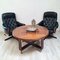 Mid-Century Modern Round Coffee Sofa Table with Castors, Sweden, 1970s 2