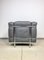Grey Leather LC2 Armchair by Le Corbusier for Cassina, 1980s 6