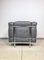 Grey Leather LC2 Armchair by Le Corbusier for Cassina, 1980s, Image 6