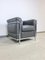 Fauteuil LC2 en Cuir Gris par Le Corbusier pour Cassina, 1980s 2