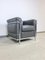 Grey Leather LC2 Armchair by Le Corbusier for Cassina, 1980s 2