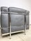 Grey Leather LC2 Armchair by Le Corbusier for Cassina, 1980s, Image 7