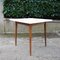 Quadratischer Tisch aus Nussholz und Laminat, Frankreich, 1970er 1