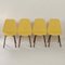 Yellow Teak Dining Chairs by Van Os, 1950s, Set of 4, Image 4